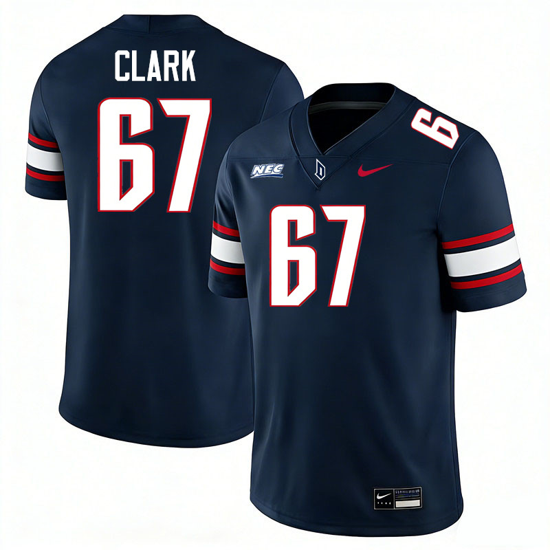 Duquesne Dukes #67 Matt Clark College Football Jerseys,Uniforms Stitched-Navy